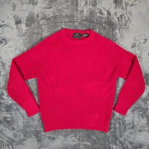 Vintage Sears The Men's Store Acrylic Knit Sweater Size Medium Red